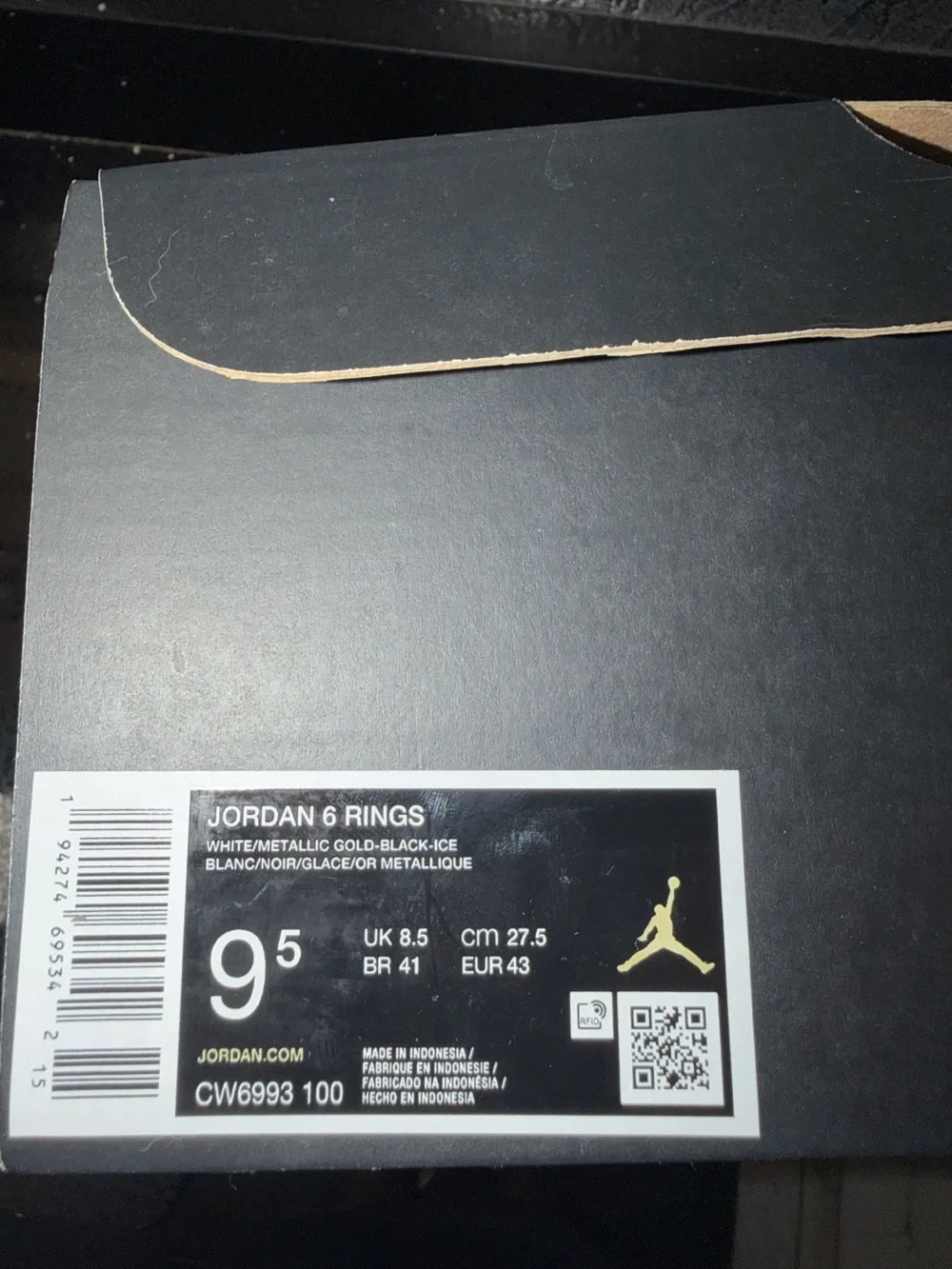Air Jordan 6 Rings 'Anthracite Fire Red'